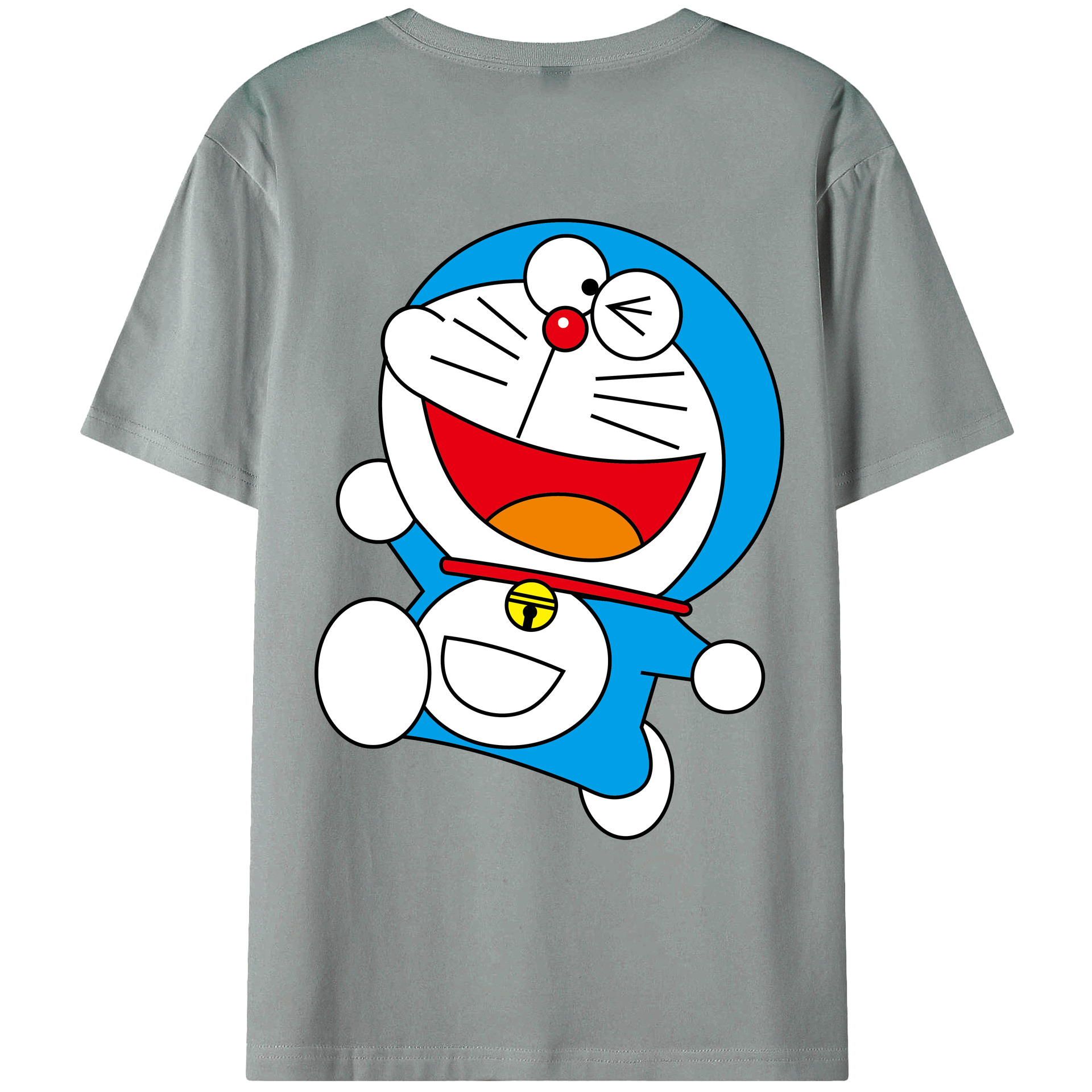 （画像用） ドラえもん Doraemon 綿100％ メンズ半袖Tシャツ（バックプリント） 通気性